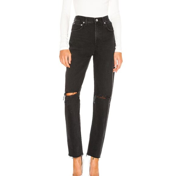 Agolde Cherie High Rise Straight Jeans - Picture 1 of 8